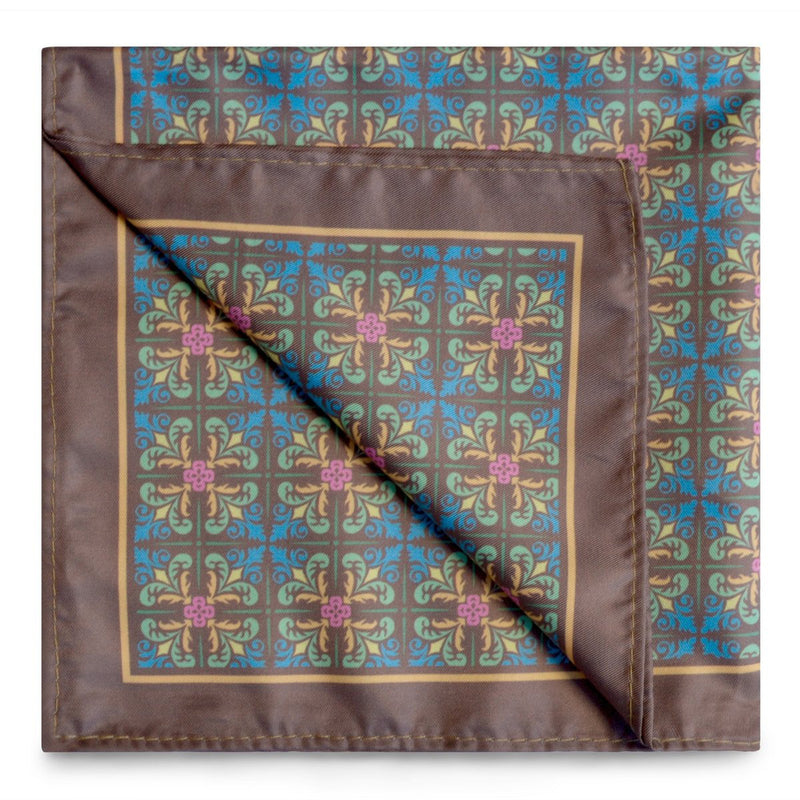 Peranakan Tiles Pocket Square-Pocket Squares-MarZthomson-Cufflinks.com.sg