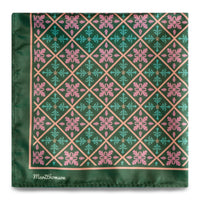 Peranakan Tiles Pocket Square-Pocket Squares-MarZthomson-Green-Cufflinks.com.sg