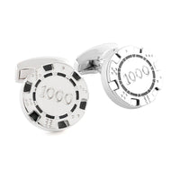 Poker Chips Cufflinks in Black & White F-Cufflinks.com.sg