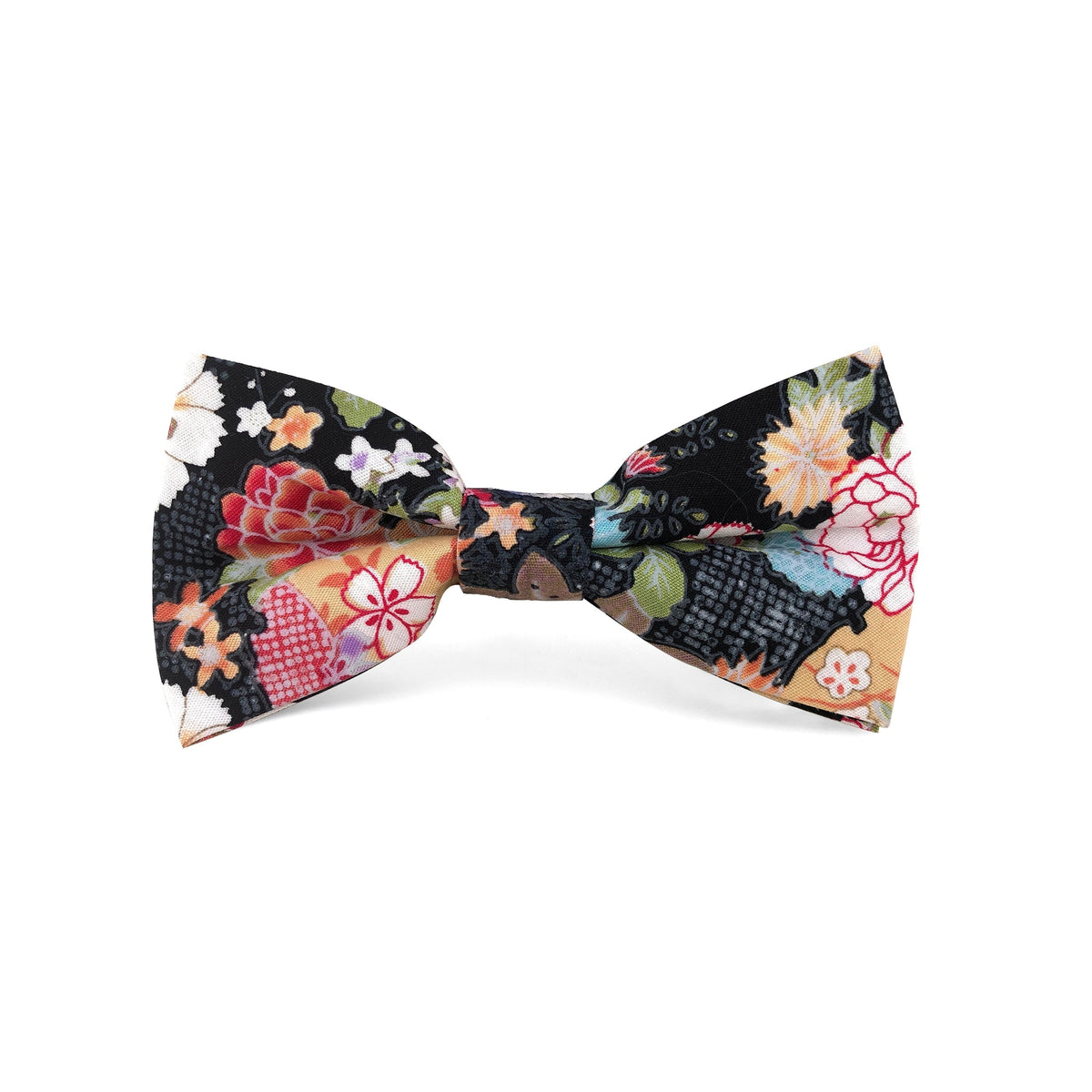 Pre-Tied Japanese Floral Cotton Bow Tie-Cufflinks.com.sg | Neckties.com.sg