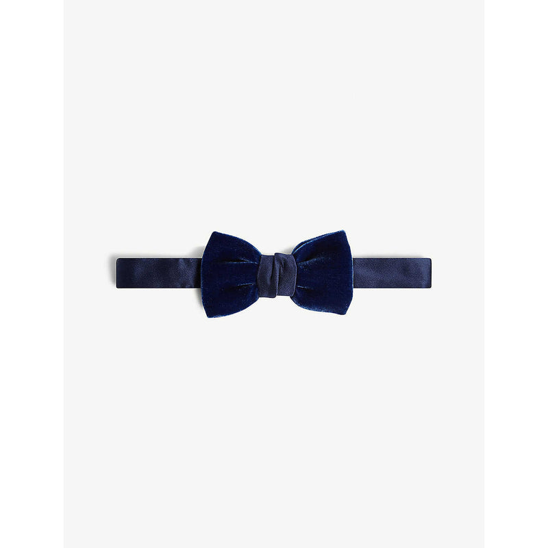 Pre-tied Navy Blue Velvet Bow Tie-Cufflinks.com.sg | Neckties.com.sg