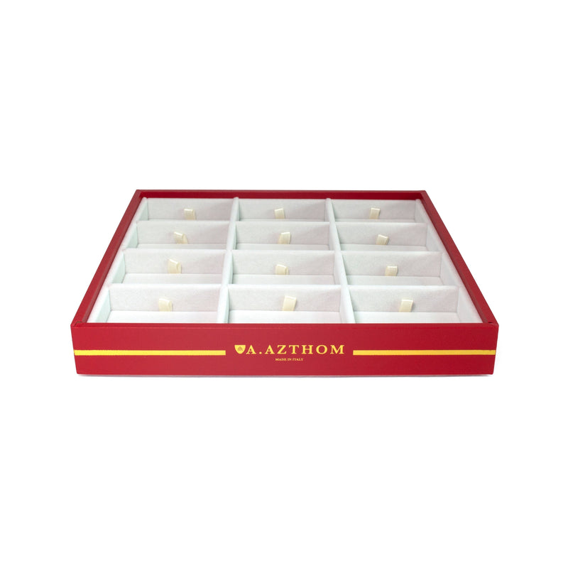 Professional Cufflinks Storage Tray in Red by Azthom-Cufflink Storage-A.Azthom-1 Tray-Cufflinks.com.sg