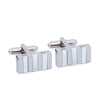 Rectangle Cufflinks with Mother of Pearl Strips-Cufflinks.com.sg