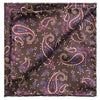 Red Paisley Brown Pocket Square-Pocket Squares-Andrew's Ties-Cufflinks.com.sg