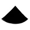 Round Pocket Square in Black with Grey Edges-Pocket Squares-MarZthomson-Cufflinks.com.sg