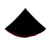 Round Pocket Square in Black with Red Edges-Pocket Squares-MarZthomson-Cufflinks.com.sg