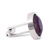 Round Purple Jeweled Cufflinks-Cufflinks.com.sg