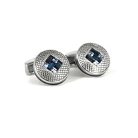 SW Interlock - Diamond - RT-Classic Cufflinks-Tateossian-Blue-Cufflinks.com.sg