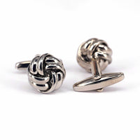 Silver Knot Cufflinks-Cufflinks.com.sg