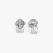 Sphere Gear cufflinks in stainless steel Silver - Tateossian-Cufflinks-Tateossian-Cufflinks.com.sg