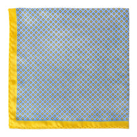 Square Dots Pocket Square-Pocket Squares-MarZthomson-Blue-Yellow-Cufflinks.com.sg