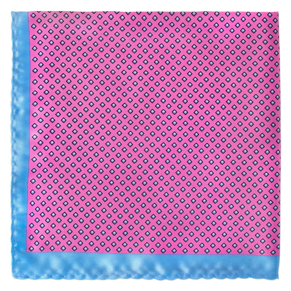 Square Dots Pocket Square-Pocket Squares-MarZthomson-Pink - blue-Cufflinks.com.sg