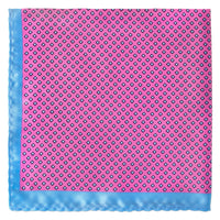 Square Dots Pocket Square-Pocket Squares-MarZthomson-Pink - blue-Cufflinks.com.sg