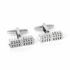 Square Rectangle Cufflinks with Crystal Details-Classic Cufflinks-MarZthomson-Clear-Cufflinks.com.sg