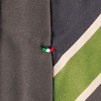 StefanoCau PANEL DOUBLE STRIPE SATIN TIE - BLACK/GREY-Cufflinks.com.sg | Neckties.com.sg