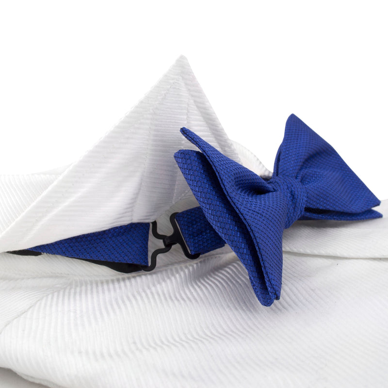 Ultramarine Textured Self Tie and Ready Made Bow Tie-Bow Ties-A.Azthom-Cufflinks.com.sg
