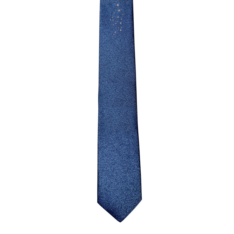 Woven Necktie in Light Blue with Silver Centralized Micro Star Details-Cufflinks.com.sg | Neckties.com.sg