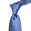 Woven Necktie in Light Blue with Silver Centralized Micro Star Details-Cufflinks.com.sg | Neckties.com.sg