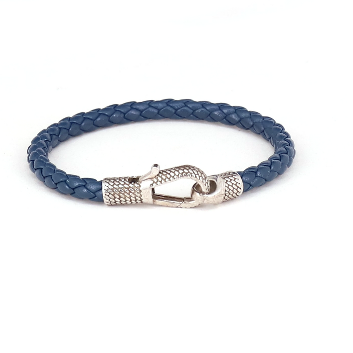 Ziggy Silver Bracelet - Blue BL4634-Bracelets-Tateossian-Cufflinks.com.sg